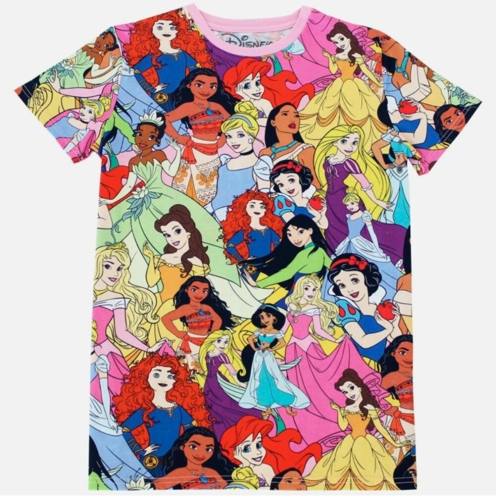 Cakeworthy Disney Princess AOP T-Shirt NWT Unisex Size MD